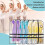 Conjunto com 2 bolsas transparentes para dança, com 4 bolsos, tamanho 40 (polegadas), ideais para viagens e apresentações de dança. 4