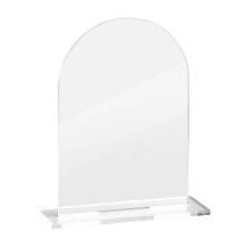 5 Stück transparente, leere, gewölbte Acryl-Tischschilder zum Selbermachen für Hochzeiten, Partys und Geburtstage