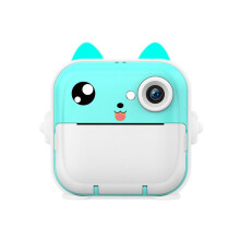Mini camera voor kinderen met 16 GB geheugen, HD digitale fotografie, instant print camera voor meisjes, blauw