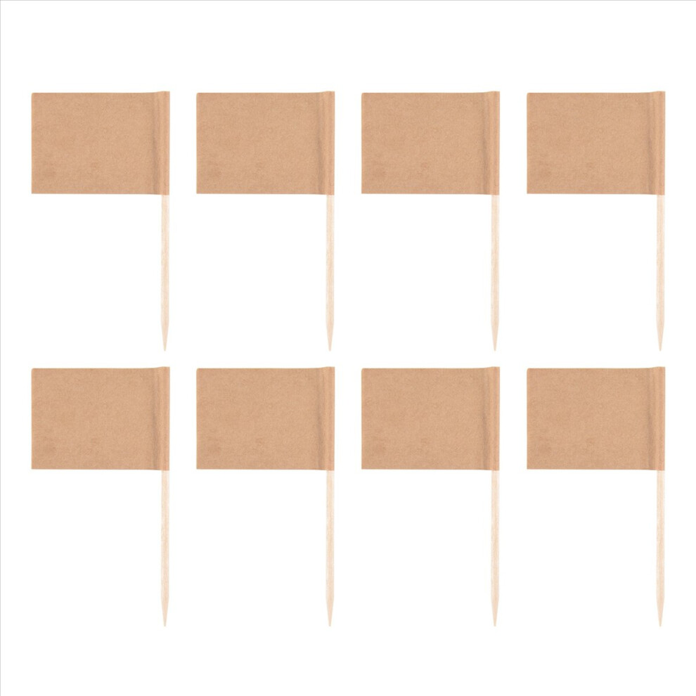 200 Pack Blank Toothpick Flags Paper Flag Picks Cheese Markers For Cupcake, Food, Fruit, Party Decorations 4852779928261