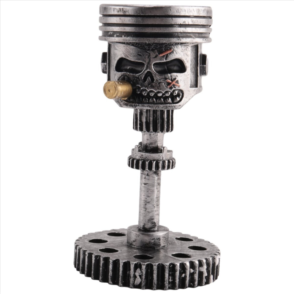 Carving Piston Skull Face Realistic Skull Sculpture Man Head Statue Office Home Table Gifts Halloween 4852779919719