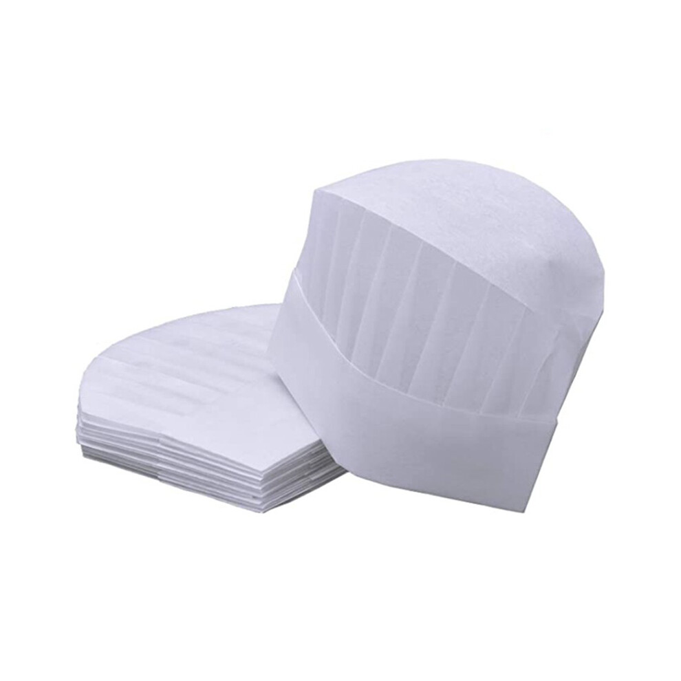 25 Packs Of Disposable Chef Hat Sms 100% Non-Woven Kitchen Cooking Hats Cap Party Baking White 4852779928797