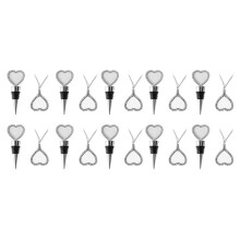 10 pezzi di tappi per bottiglie di vino vuoti per sublimazione, tappi per vino riutilizzabili, collana staccabile per regalo, bar, festa, matrimonio