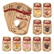 24er-Pack Valentinstagskarten für Kinder, Valentinstagskarten für Kinder mit Snacktüte, Partyset für Mädchen und Jungen in der Schulklasse
