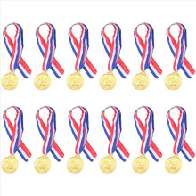 Conjunto de 12 Medalhas de Premiação para Copa de Futebol - Lembrancinhas para Festas Estudantis - Medalhas Metálicas de Futebol