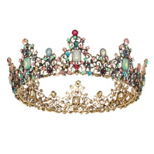 Barocke Königinnenkrone mit Juwelen – Strass-Hochzeitskronen und Diademe für Damen, Kostümaccessoires