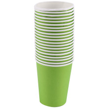 20 Copos de Papel (266ml) - Cores Lisas para Festas de Aniversário (verde)