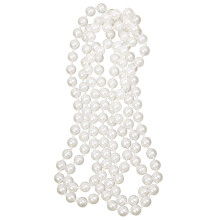 Collana lunga di perle artificiali bianche, accessorio di gioielleria per costume da ragazza flapper anni '20