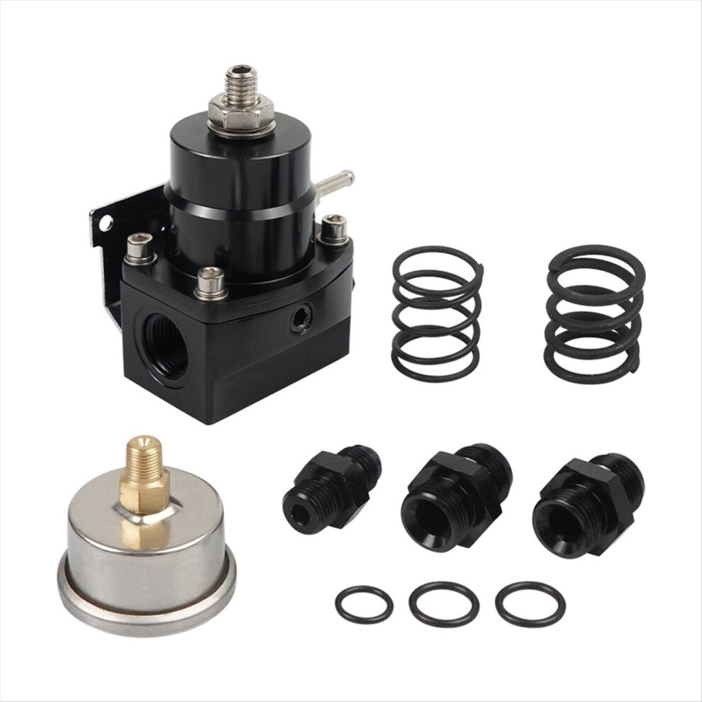 Adjustable 3-70 Pis Pressure Regulator An8 Feed Port & An6 Return With Pressure Gauge 4851249022157