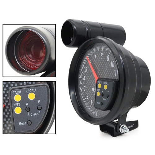 Tacômetro com medidor de RPM de 5 polegadas, 12V, display retroiluminado de 7 cores, acessórios para instrumentos de carro. 1