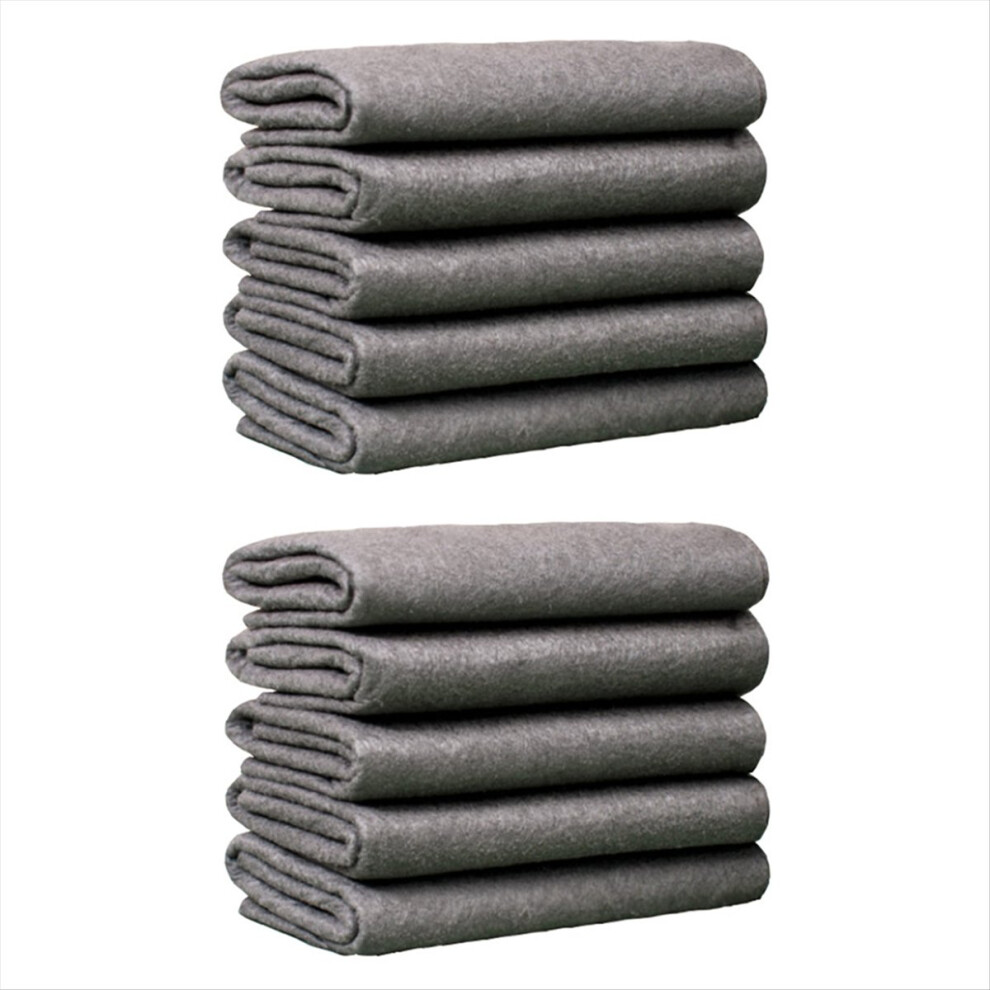 10Pcs Thickened Magic Cleaning Cloths For Glass, Microfiber Cleaning Cloth, Microfiber Rag For Window, Cars 20X25cm Gray 4852957329170