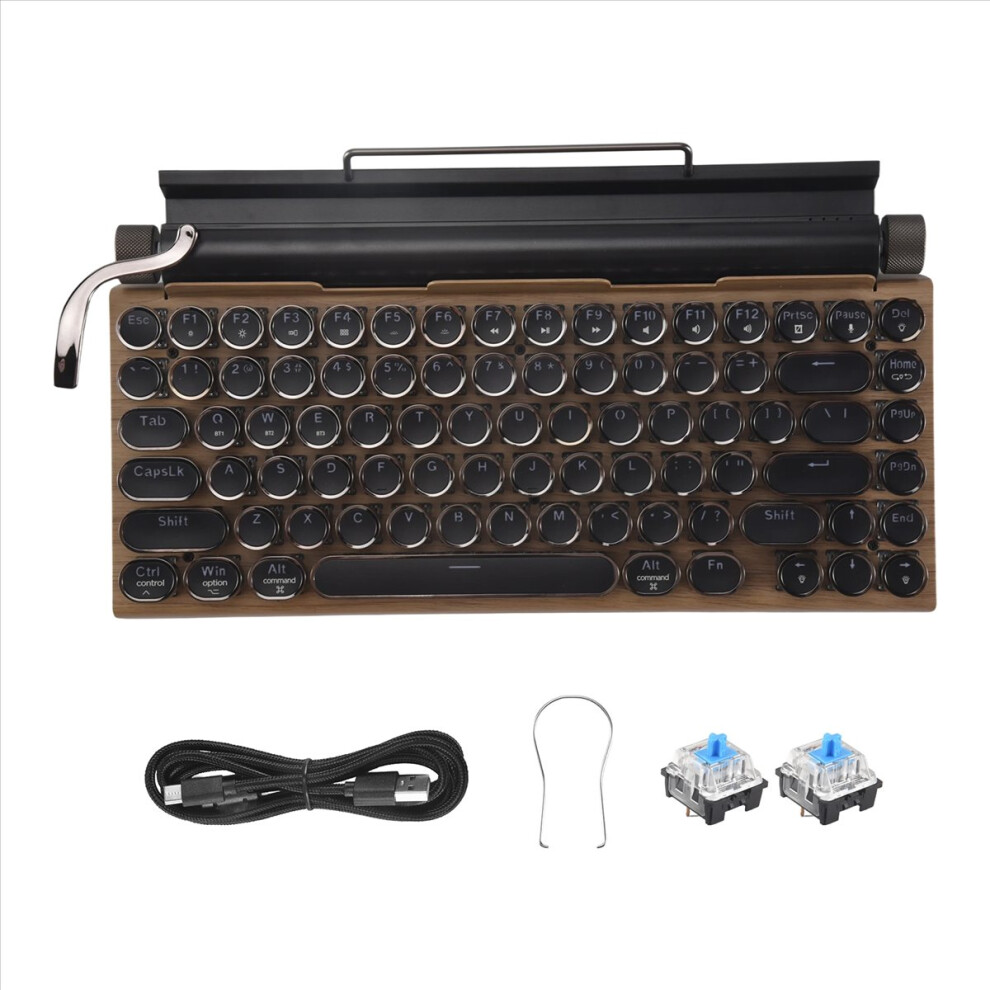 Retro Typewriter Keyboard Wireless Bluetooth Mechanical Keyboards 83 Keys Computer Keyboard For Laptop Pc Gaming 4852957338974