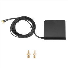 Antena externa omnidirecional WiFi de alto ganho 12dBi 600-6000MHz para amplificação de sinal 5G 4G LTE 3G GSM MIMO (preta com adaptador TS9)