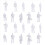 100Pcs HO Scale 1:100 White Model People Unpainted Train Figures 2