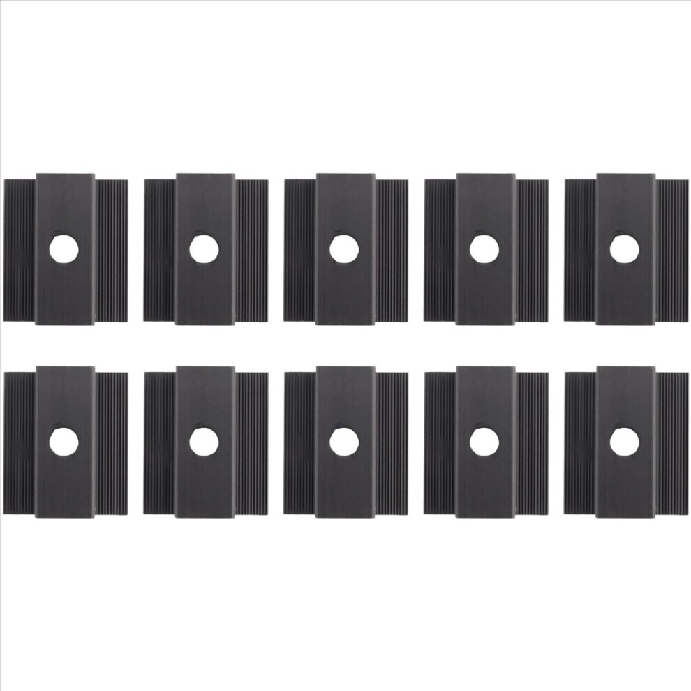 10 X Centre Clamp Pv Solar Panels, Black, Module Clamp For All Frame Heights, Solar Panels Bracket For Solar Panels Roof 4852957358743