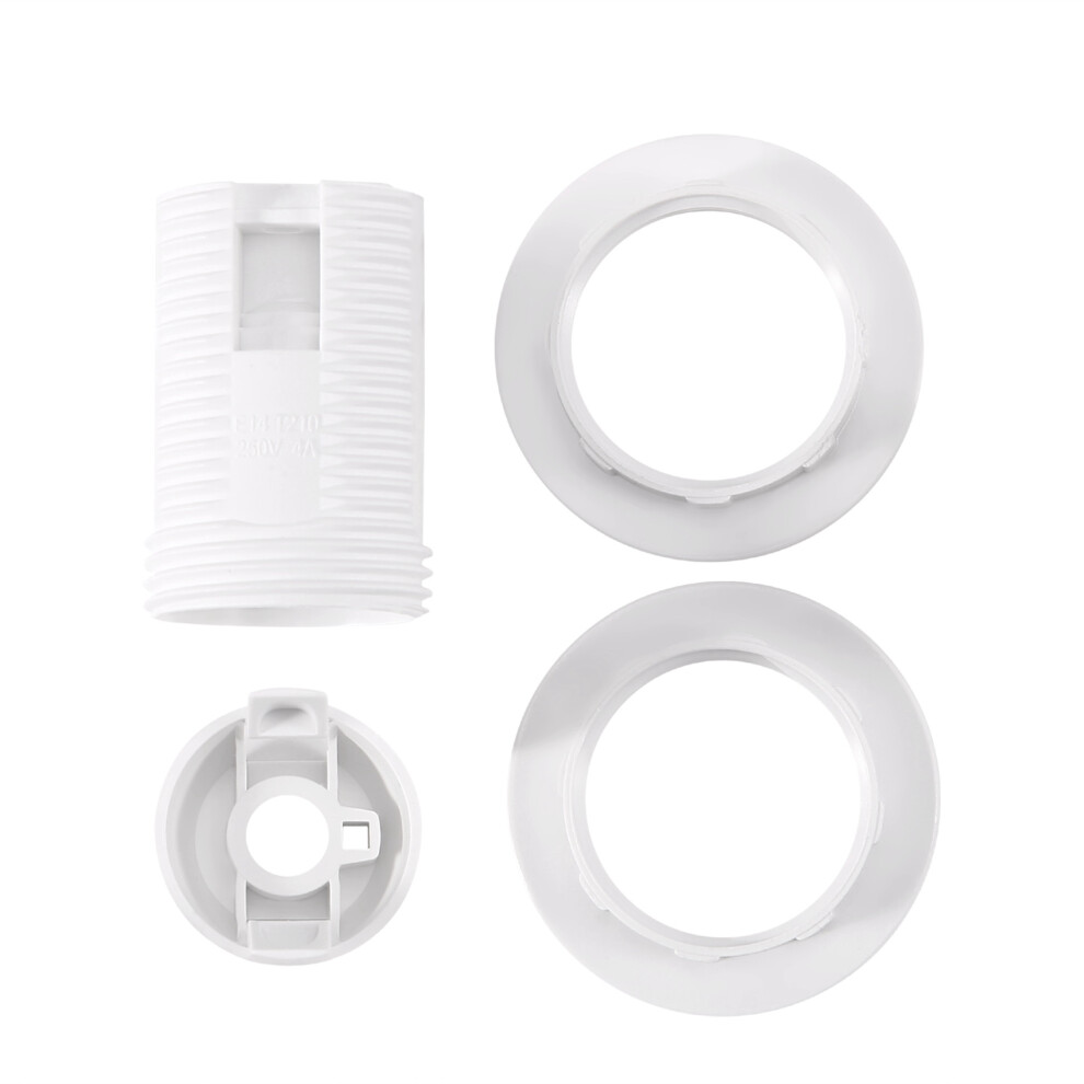 Plastic Shell Screw Type E14 Bulb Lamp Holder Socket Ac 250V 2A Light 4852957342308