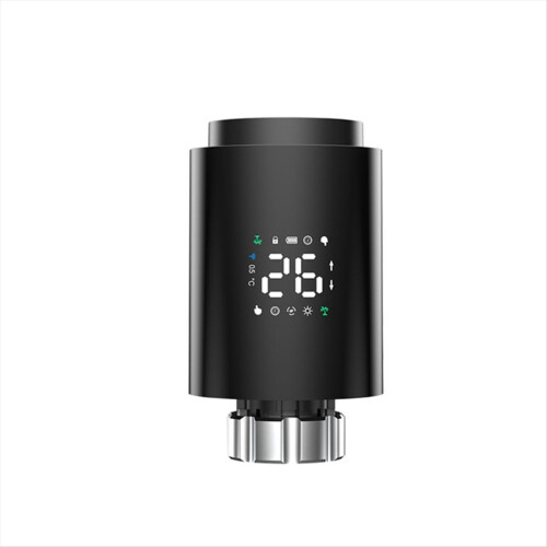 Tuya Smart ZigBee Radiator Actuator TRV Programmable Thermostatic Radiator Valve App Remote Black