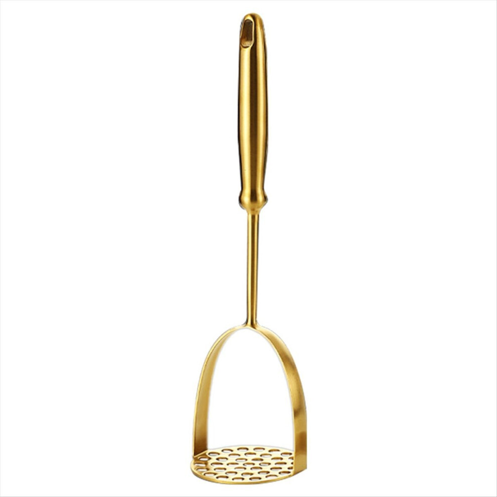 Stainless Steel Potato Masher Household Potato Manual Multifunctional Masher Masher Gold 4852957354530