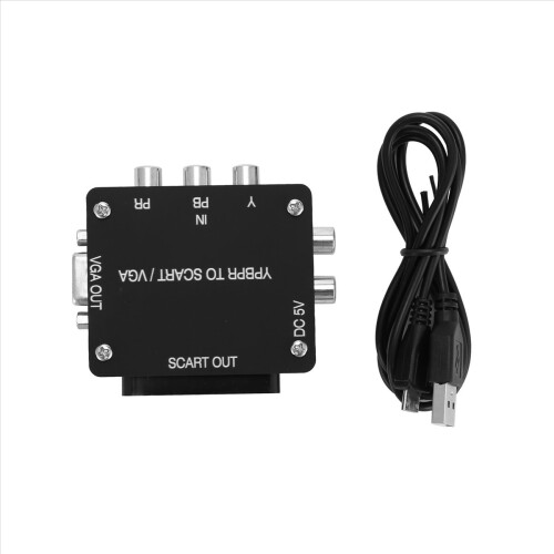 YUV TO RGBS YPBPR to SCART YPBPR TO VGA Component Transcoder Converter Game Console, RGBS to Color Difference Component 1