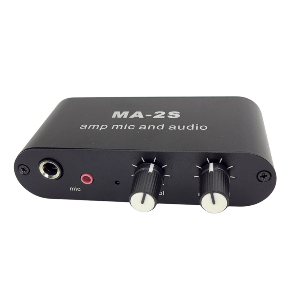 3.5Mm Condenser Microphone Amplifier Headphone Amplifier Music Audio Preamplifier Mixing Board Ma-2S 4852957356084