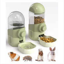 Hangende automatische voer- en drinkbak, geschikt voor chinchilla's, cavia's, egels, kleine groene