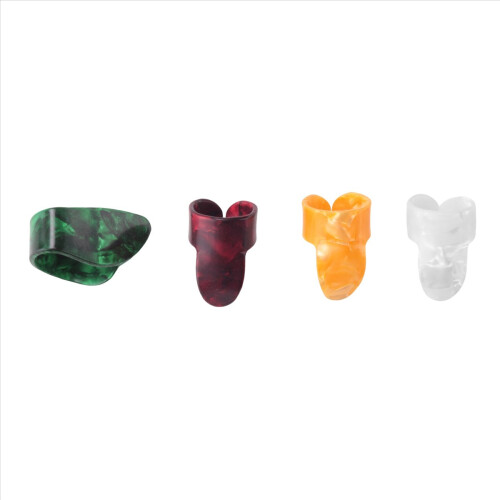 3 Finger Picks + 1 Thumb Pick Plectrums Guitar Plastic 2