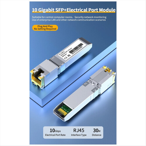 Modulo Sfp En Router Módulo SFP+ 10G, Módulo SFP de cobre 10GbE, Porta óptica convertida ...