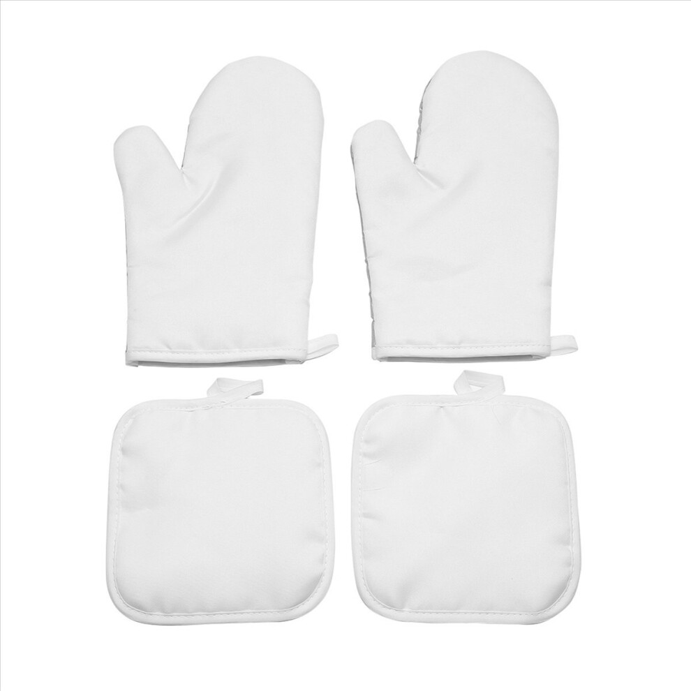 Sublimation Blank Oven Mitts Set Gloves And Sublimation Blank Pot Pad For Diy Kitchen Dining Room Accessories 4Pcs 4852957373050