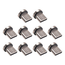 7-poliger magnetischer Typ-C-Stecker, Schnellladekabeladapter für magnetische Ladegeräte, 360 drehbarer Stecker, 10 Stück