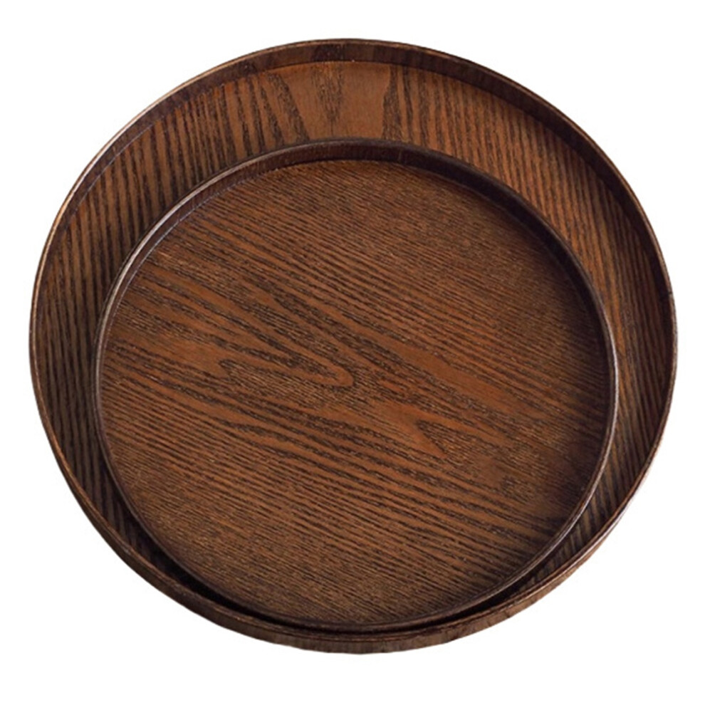 Round Wooden Serving Tray 21/27/30Cm Wood Platte Decorative Tray For Coffee Home Table Breakfast Dinner Tea Food Tray M 4852957387125