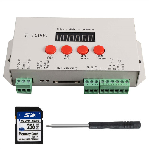 K-1000C Controller K1000C WS2812B WS2811 APA102 T1000S WS2813 LED 2048 Pixel Programmcontroller DC5-24V 2