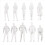 1:50 White Figures Architectural Model Human Scale HO Model Plastic Peoples,10 Pieces 1