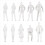 1:50 White Figures Architectural Model Human Scale HO Model Plastic Peoples,10 Pieces 3