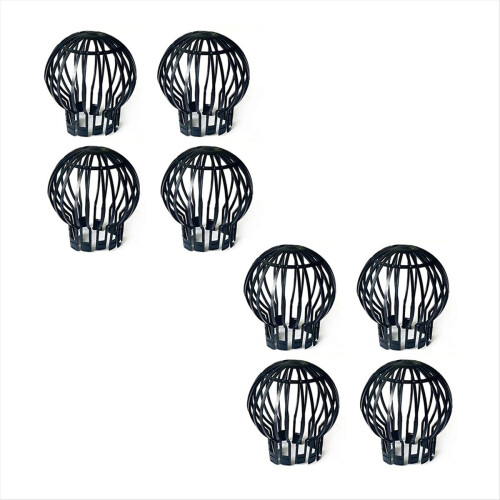 8Pcs Plastic Gutter Guards, Downpipe Leaf Guard, Downspout Filter, Drain Pipe Debris Dirt Protector, Drain Cover 1