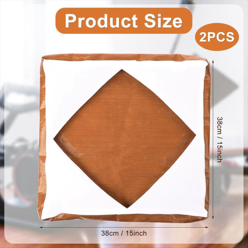 Conjunto de 2 capas protetoras para aquecimento, capa protetora reutilizável para placa de aquecimento de 38 x 38 cm (15 x 15 polegadas). 2