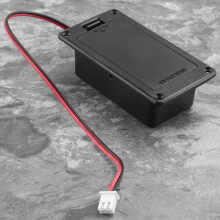 Caixa de armazenamento de bateria para captador ativo de guitarra de 9V com encaixe plano, acessório para guitarra elétrica.