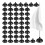 48 mini supports de drapeaux de table (10 x 15 cm) - Noir 2