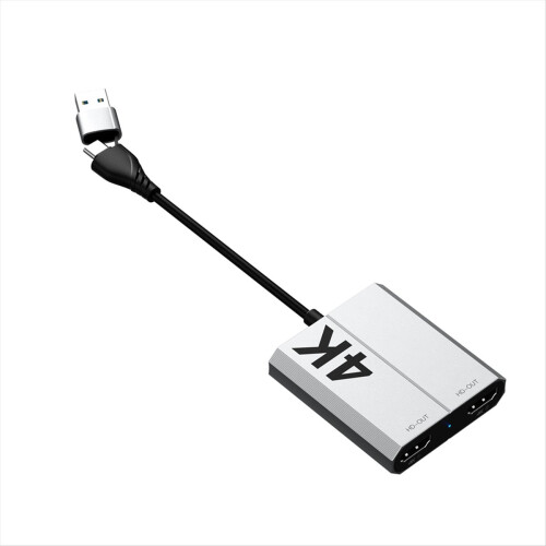 USB3.0 Type-C to Dual -Compatible Cable Extender Dual Screen Different Display Same Display HD Video 4K/60HZ 1