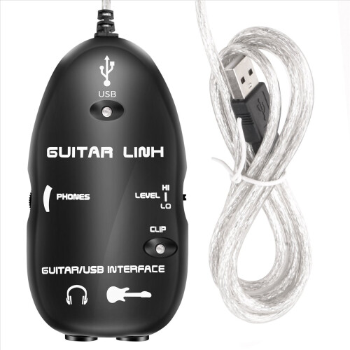 Guitar to USB Interface Link Cable Adapter /PC Recording CD Studio Laptop 2
