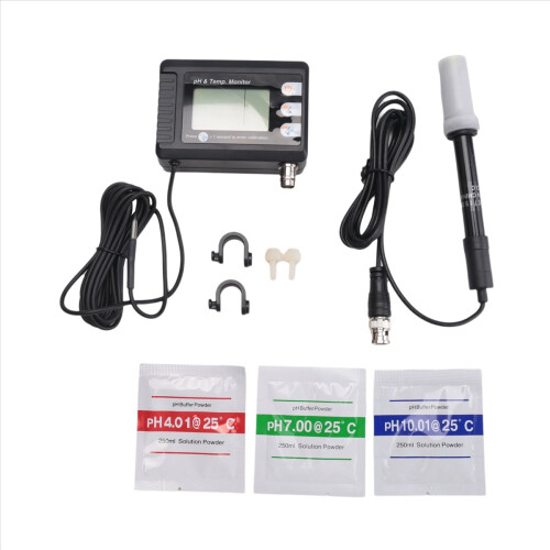 Digital Combo Temperature & PH Meter, Aquarium Thermometer PH Monitor with Automatic Calibration Function PH Meter 2
