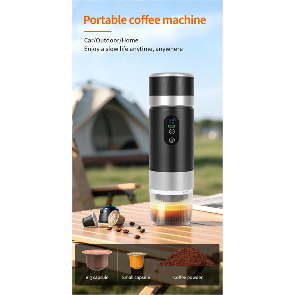 ALNOTEC Machine à Café Expresso Portable 20 Bars - 3 En 1 Capsules NES/DG & Café Moulu - Chauffante USB/Voiture/220V - Chaud/Froid - Batterie 7500mAh