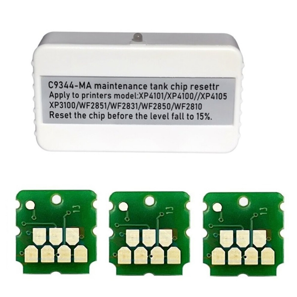 C9344 Maintenance Box Tank Chip Resetter For L5590 L3550 Xp-2200 Xp-2205 Xp-3200 -2810Dwf 2830Dw 2850Dw Xp3100 White 4852957303507