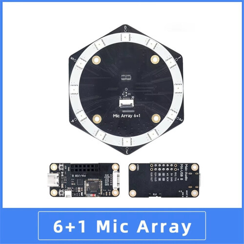 6+1 Mic Array Localization Beamforming USB Driver-Free Sound Card Microphone Array with MA-USB8 Drive Board 2