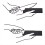 8-Piece Knife Edge Guard Set Black Universal ABS Plastic Sheath Non- Felt Lining Chef Kitchen Tools 3