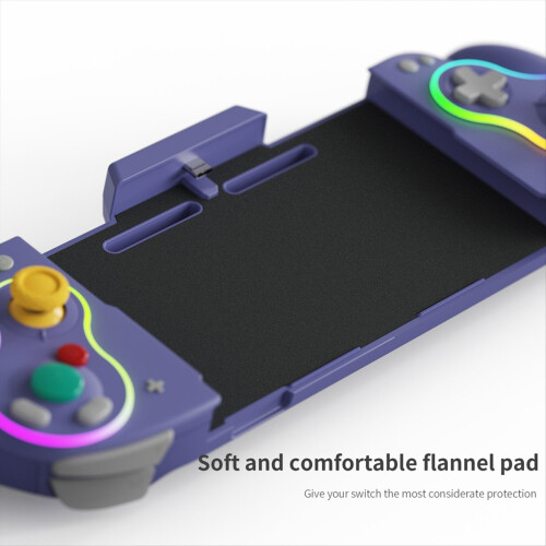 KS63 RGB Wireless Controller Gamepad for Switch & , Retro Turbo Gaming Pad with Back Button White 1