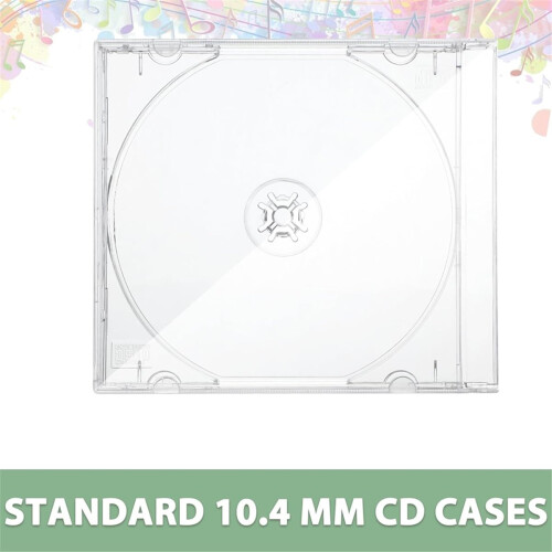 50 Plastic CD Jewel Case for Storage CD Packaging Box Standard Single Clear CD Case DVD Cover Protection Replacement 1