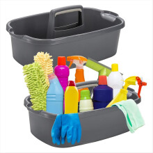 Cleaning Supplies Box,Large Plastic Cleaning Supplies Storage Box with Handle,Cleaning Bucket,Household Shower Handbag