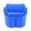 Dark Blue Denture Case, Denture Cup with Strainer, Denture Bath Box False Teeth Storage Box with Basket Net Container Holder for Travel 1