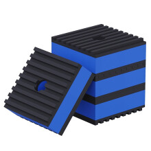 Antivibratiepads, 2" x 2" x 7/8" mechanische vibratiedempende pads, zware rubberen isolatiepads, 3/8" voorgeboord gat