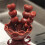 Cute Dessert Fruit Fork Household Tableware Ceramic Storage Tank Stainless Steel Small Fork Set 5